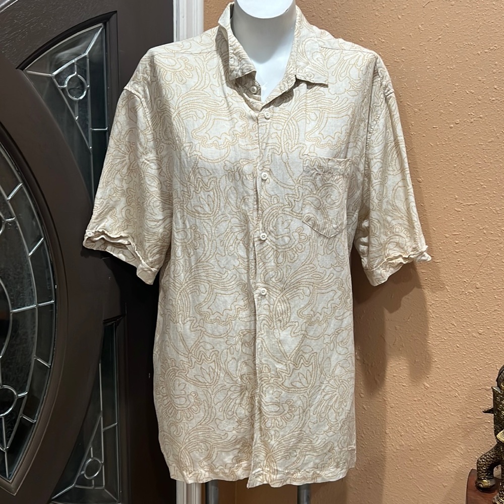 Habanera mens short sleeve button up shirt